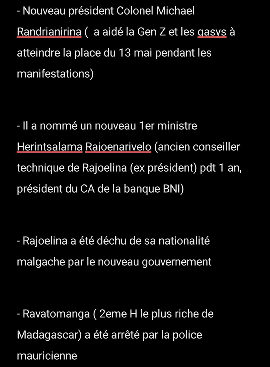 D1SCNNECT's tweet photo. Rapide update de la situation à Madagascar #FreeMadagascar 🇲🇬 https://t.co/qHXVdpbcr4