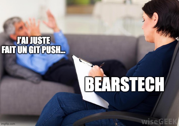 bearstech's tweet image. Quel est le bug le plus ridicule qui vous a déjà causé une nuit blanche ?
Nous sommes là pour écouter, on ne juge pas.