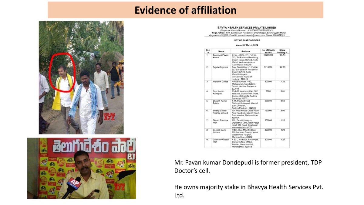 VidadalaRajini's tweet photo. Andhra's Lifeline is being utilized by the TDP to enrich themselves!

The 108 ambulance & 104 medical services were made available to save lives. It is quite unfortunate to learn that, the TDP Government is misusing the facility for generating financial gains for their party.

During the period of the YSRCP Government, we strengthened these services and supplied new ambulances, upgraded technology, and ensured 24x7 emergency response. Our focus was on expansion, quality and accountability, this ensured that people in villages and towns have quick access to life-saving care.

Now under the TDP alliance Government, the contract with respect to this lifeline has been awarded to Bhavya Health Services Pvt Ltd, the director of which is Dr. Pavan Kumar Donepudi, a TDP leader & ex- TDP Doctors' Cell President. The net income generated by this entity is only Rs. 5.52 crores in FY 24, indicating its lack of financial capability. Further, this company has very limited relevant experience, yet was favoured over proven operators like GVK EMRI and so forth. This also jeopardizes the lives of people of the State. It is noteworthy that the tender conditions were tailor made to ensure that the TDP leader's company secures the contract.

Further, the awardee faces no risk under the contract and is required to make very negligible capital expenditure. The awardee is also being provided payment for his services in advance and thereby afforded a substantial benefit. The penalty clauses under the contract are also unimaginably liberal. The objective of the TDP Government is amply clear. The desire is not to provide seamless and quality emergency lifesaving services to the people of the State. The intent is to generate cash flows to TDP to the tune of Rs. 31 crores per month, escalating at 3% per annum.

This is not healthcare, this is a scandal of over Rs. 2,000 crores magnitude.