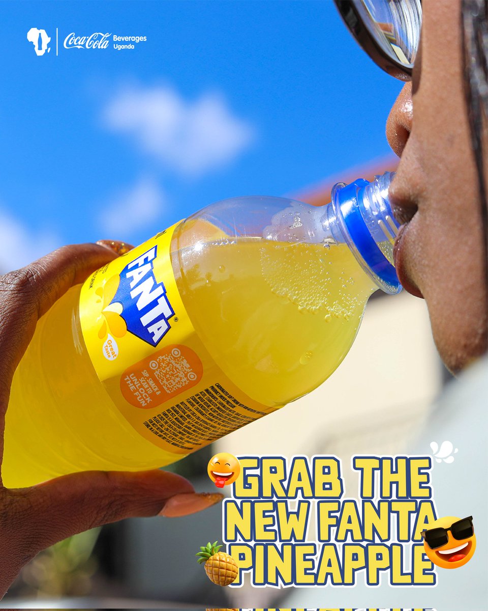 CocaColaBevUg's tweet photo. Who needs filters when the sun and Fanta Pineapple already got you glowing? 😍

#SunshineInEverySip
#RefreshUG
#CCBU https://t.co/q8qiq26ZZv