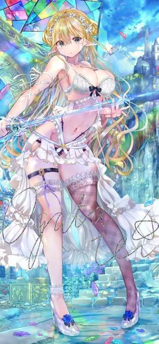 白いドレスの剣士 