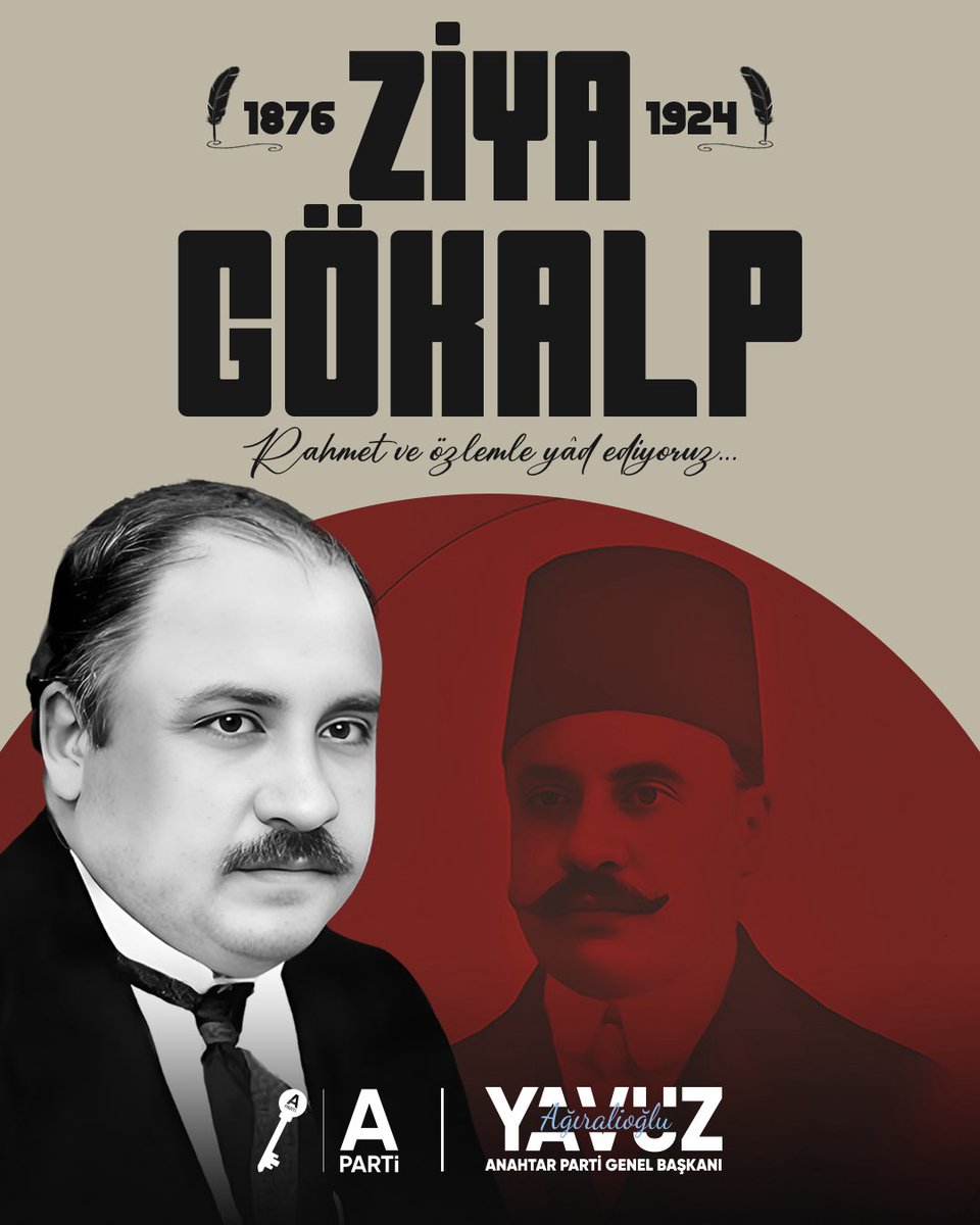 Milletin ruh kökünü kelimelere döken, fikirleriyle nesillerin vicdanında yer eden Ziya Gökalp’i rahmetle anıyoruz.
O bize sadece bir fikir değil, bir istikamet bıraktı: Millet olmanın şuurunu.
Ruhu şâd olsun. 🇹🇷