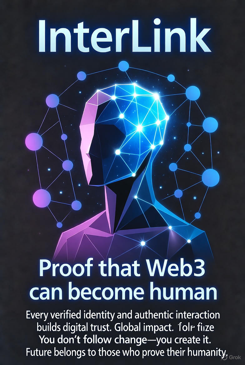 seaka2069's tweet image. 🚀 InterLink, c’est la preuve que le Web3 peut redevenir humain.
Chaque identité vérifiée renforce la confiance et la liberté numérique. 
Tu ne suis pas le changement ,tu le crées.
💡 Le futur appartient à ceux qui prouvent qu’ils sont vraiment humains.
#InterLinkLabs #Web3Human