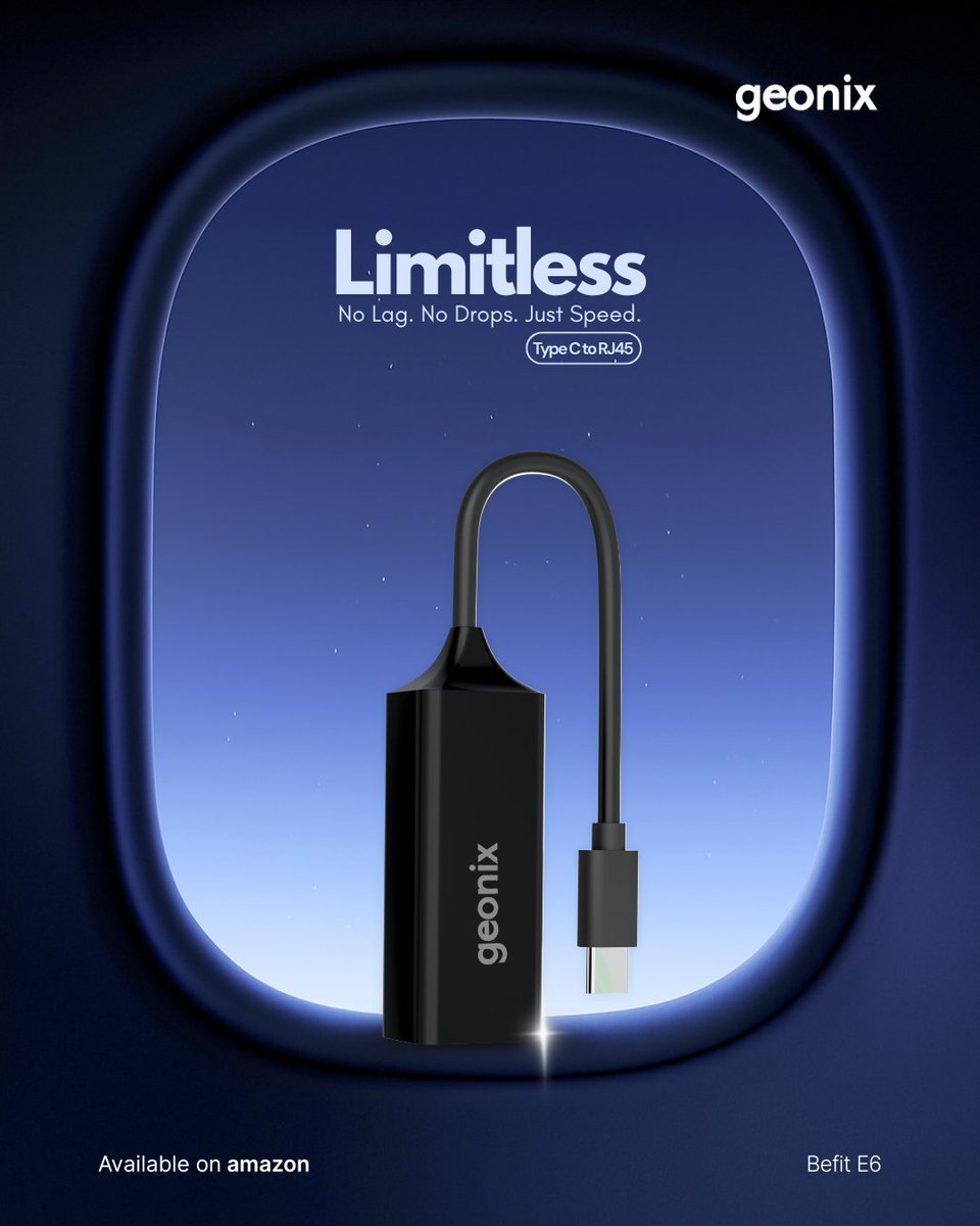 Geonixoffical's tweet image. It’s time to upgrade your mobile internet from “Cellular internet “ to “professional Ethernet” with Befit E6 Type C to RJ45 Ethernet Adapter. 

#geonix #rj45connector #ethernetadapter #adaptor #internet #fastinternet #gamingsetup #laptopaccessories #plugandplay #traveller #tech