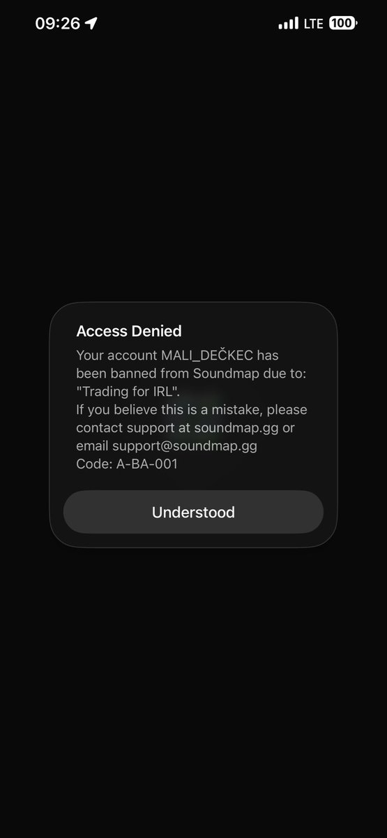 Sil4me0's tweet photo. @soundmap_app 

What the hell fam. I havent done anything wrong. How do I get unbanned?? https://t.co/2lejLrctA1