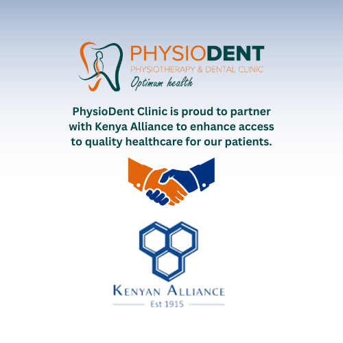 PhysiodentKE's tweet photo. Now accepting: AAR, Madison, MUA, MTN, Heritage, Eagle Africa, Kenya Alliance, and SHA (Social Health Authority).
Your health and smile come first at PhysioDent Clinic. 🌐 https://t.co/mgKn3wVRFn | 📞 +254 711 540002
#HealthcarePartners #DentalCare #Physiotherapy #WellnessForAll https://t.co/8FbQJEIeot