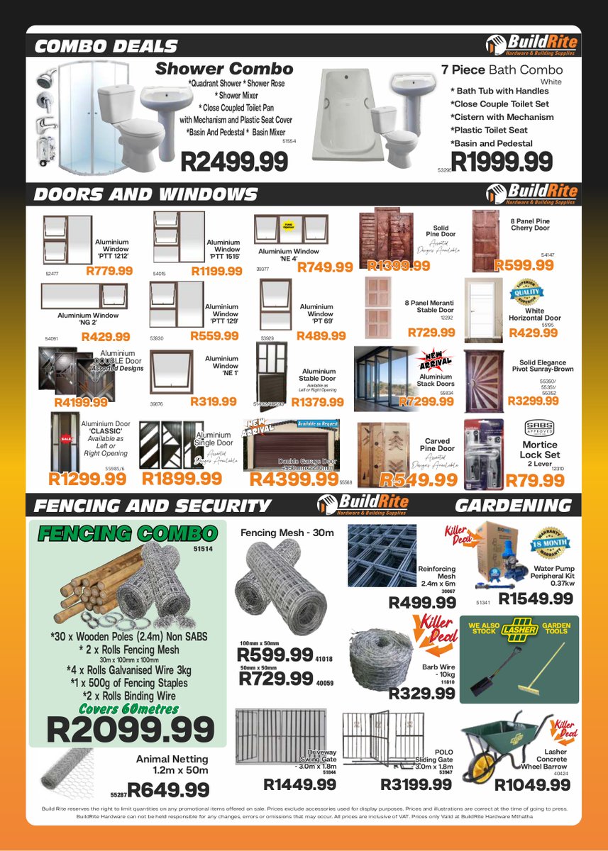 BuildriteH's tweet image. BuildRite Hardware Nail It November Sale is now on at Mthatha... Are you ready for these Crazy prices and many more Amazing deals!!!😁

#Mthatha #umtata #kwazulunatal #buildrite #buildritehardware #hardware #hardwarestore #affordable #dream