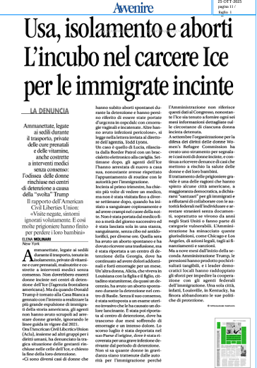 Stati Uniti: gli anti abortisti al potere condannano donne incinte, trattenute in condizioni disumane, e non aiutate in caso di bisogno, a perdere il loro bambino.
Pro vita, pro vita, a favore della vita … purchè non sia la vita del figlio o della figlia di un’immigrata.