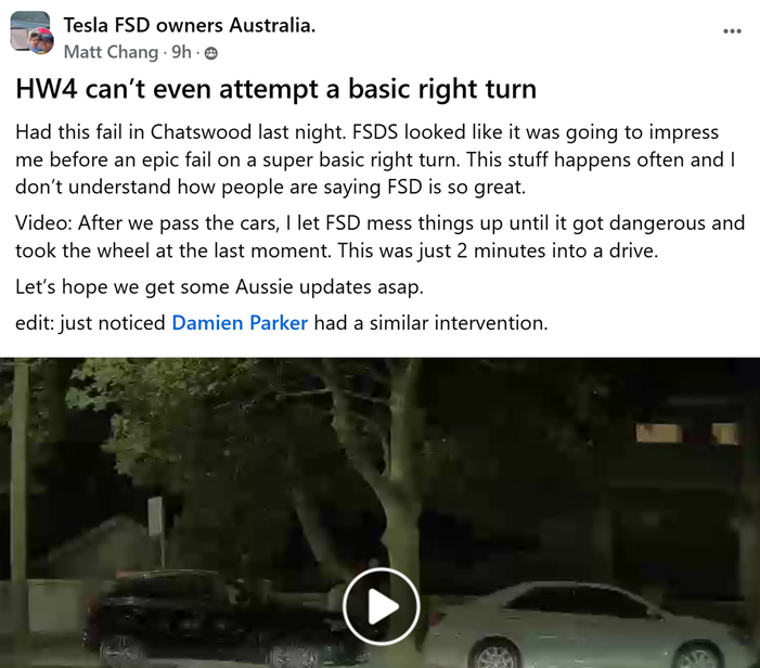 Adam Warden ๐ฆ๐บ Ex ๐ฟ๐ฆ (@adam_and_evs) on Twitter photo FSD not going down well in Australia.๐๐คฃ FSD not going down well in Australia.๐๐คฃ
