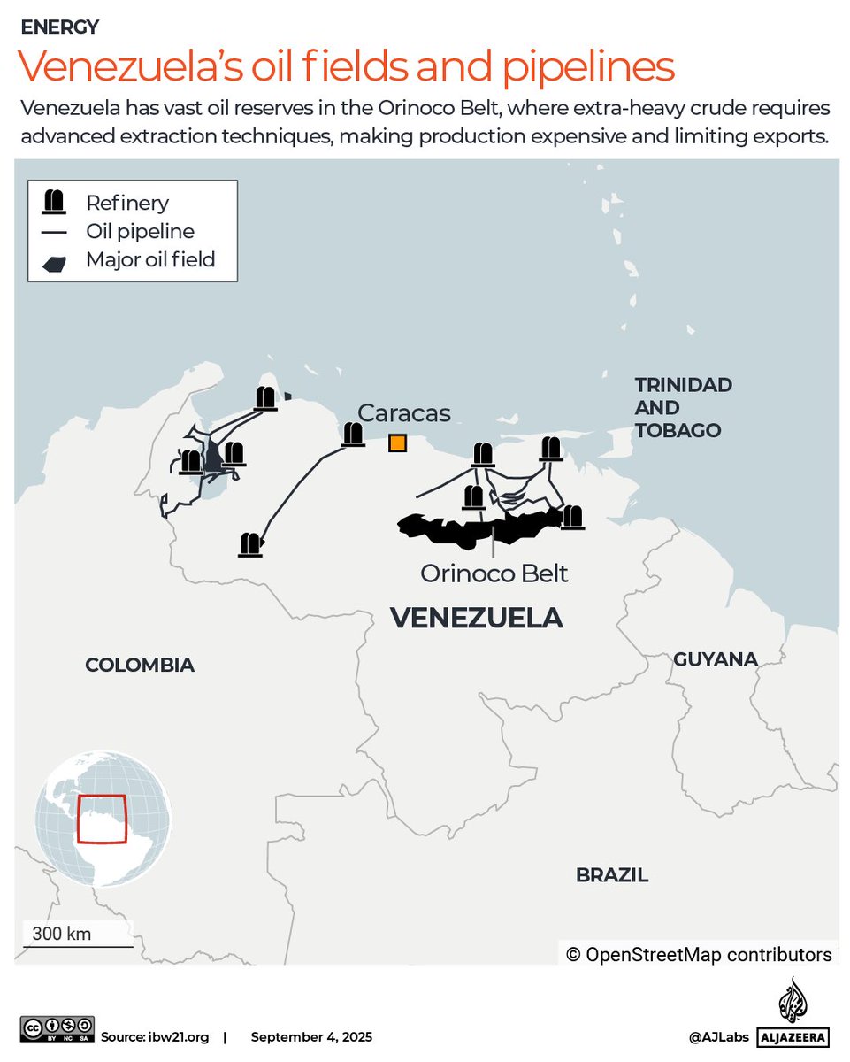 Peter Cronau (@petercronau) on Twitter photo Could it possibly be about the oil?
Grabbing Venezuela’s oil would be insurance, prior to a renewed US-Israel war against Iran stops oil exports from the Persian Gulf. Could it possibly be about the oil?
Grabbing Venezuela’s oil would be insurance, prior to a renewed US-Israel war against Iran stops oil exports from the Persian Gulf.