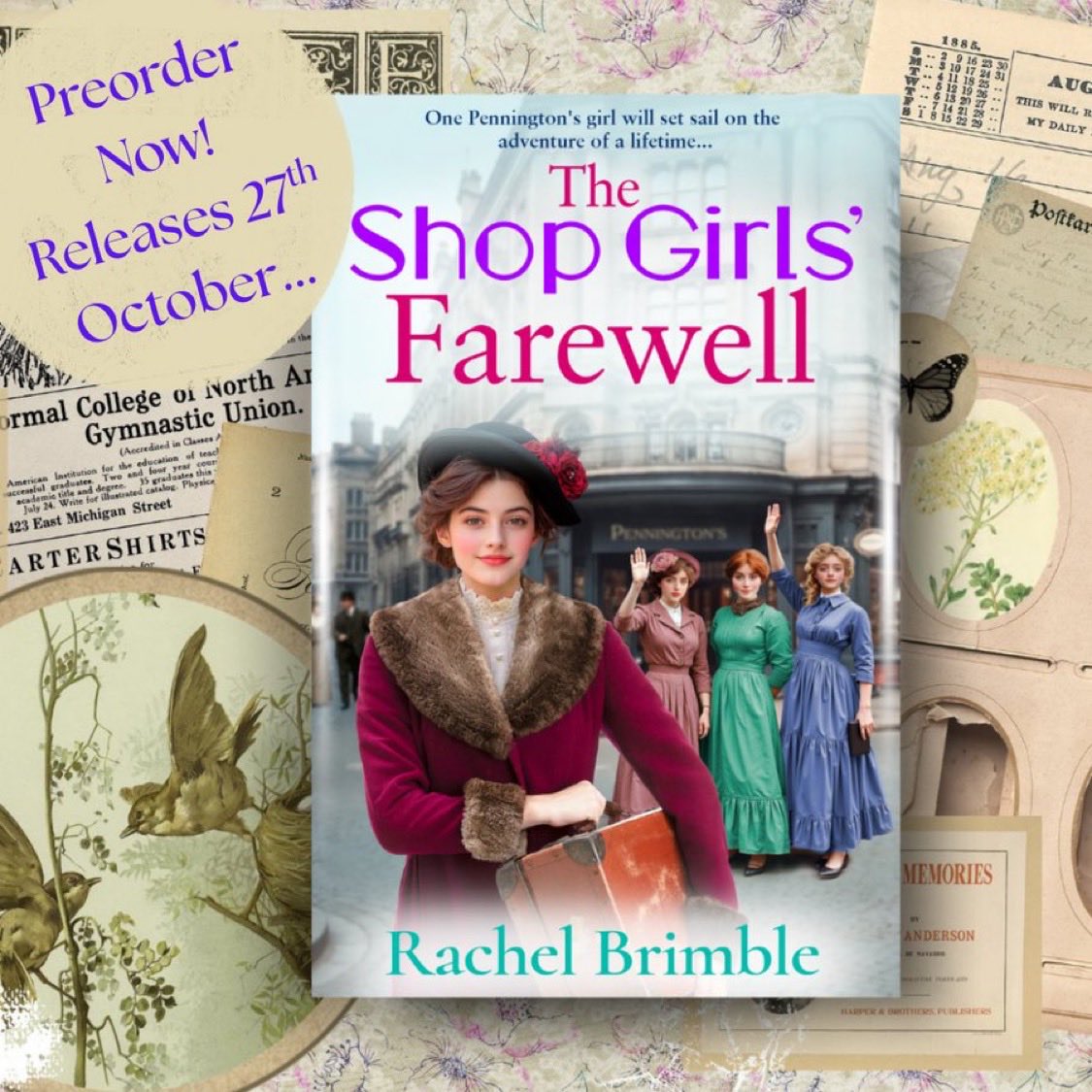 **PREORDER NOW**
#sagasaturday #histfic 

The final instalment of the Shop Girl series is on its way!
Get ready to follow shop girl Amelia Wakefield as she boards the Titanic for New York - this is the moment her life could change forever...

PREORDER: amzn.eu/d/71Mh9Tj