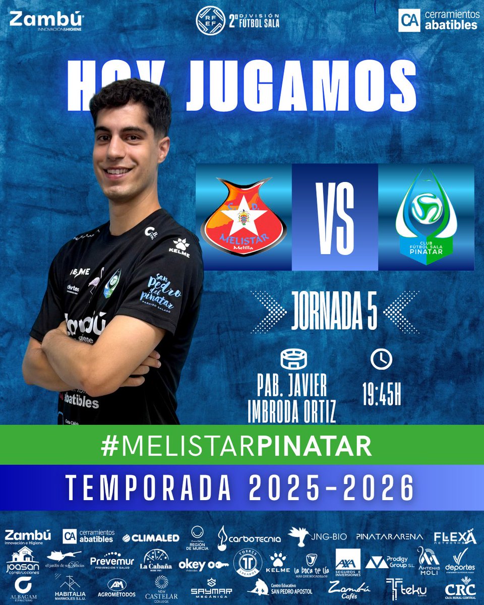 CFS_Pinatar's tweet image. 👊🏻La competición nos da hoy una nueva oportunidad de 𝐫𝐞𝐞𝐧𝐜𝐨𝐧𝐭𝐫𝐚𝐫𝐧𝐨𝐬 con la 𝒗𝒊𝒄𝒕𝒐𝒓𝒊𝒂

▶️Jornada 5️⃣
🆚@Melistar_FS 
🕗19:45h
📍Pabellón Javier Imbroda Ortiz 

#MelistarPinatar #GOZambúCA