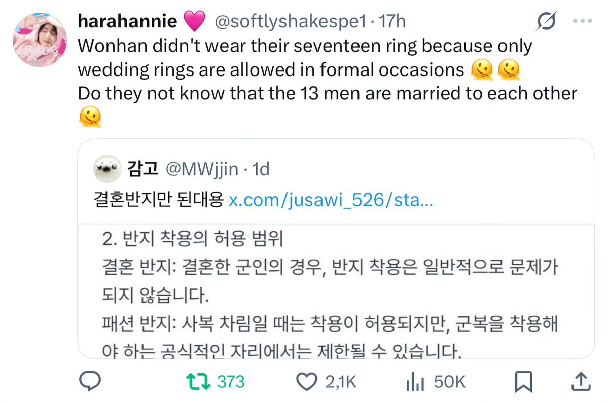 ketuabemm's tweet image. jeonghan was wearing his bracelet wedding 🙂↔️