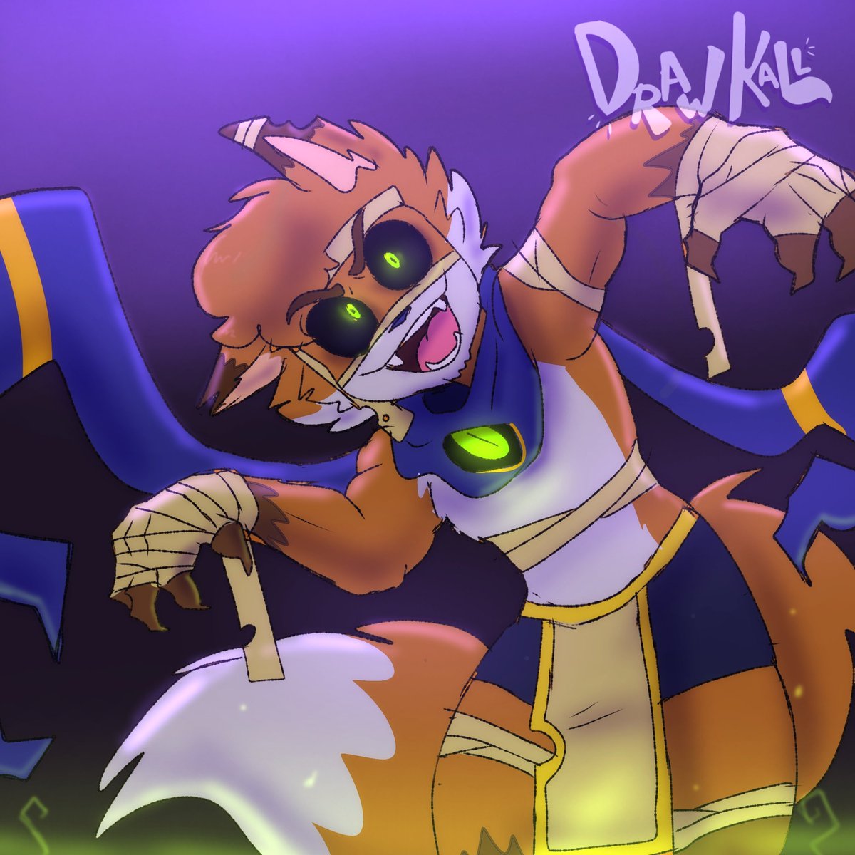 Draw_kall_ofc's tweet image. Sei que ainda não é halloween mas tive que desenhar isso 🎃