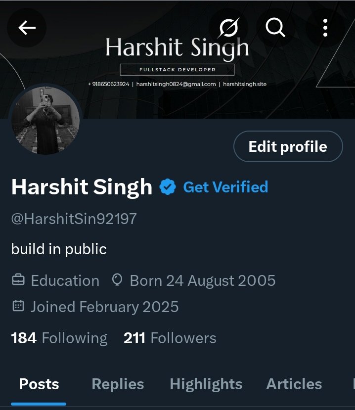 HarshitSin92197's tweet image. Just connect to 200 developers on @X

Thank-you for everything 

Target 1k before 2026 

Just drop &quot;Hi&quot; and we connect 

Once again thankyou everyone who supports me and connected with me 

#Js #NodeJS #ReactJS #AI #Developers #100Days100OfCode #MongoDB #MERNStack #Thankyou
