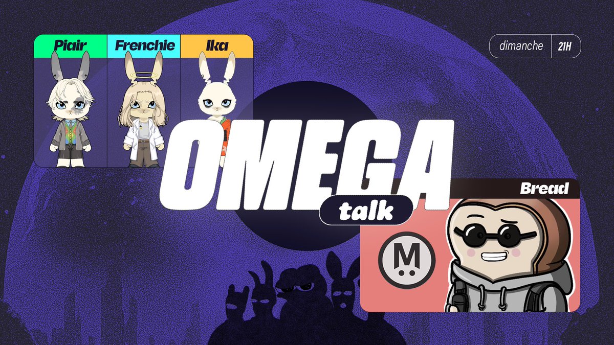 TheSmolTalk's tweet image. Dimanche soir 21h, OMEGATALK d’exception 🐰🎁
Présenté par 
@FrenchieNFTeam @HiPiair @ika_xbt 
 
👉 Avec @0xBreadguy de la team @megaeth_labs 🐇
MegaETH est PARTOUT, les annonces sont 👌, vente publique est lundi 
Après ce live, on saura TOUT.
Ps : y aura des cadeaux pour ceux…