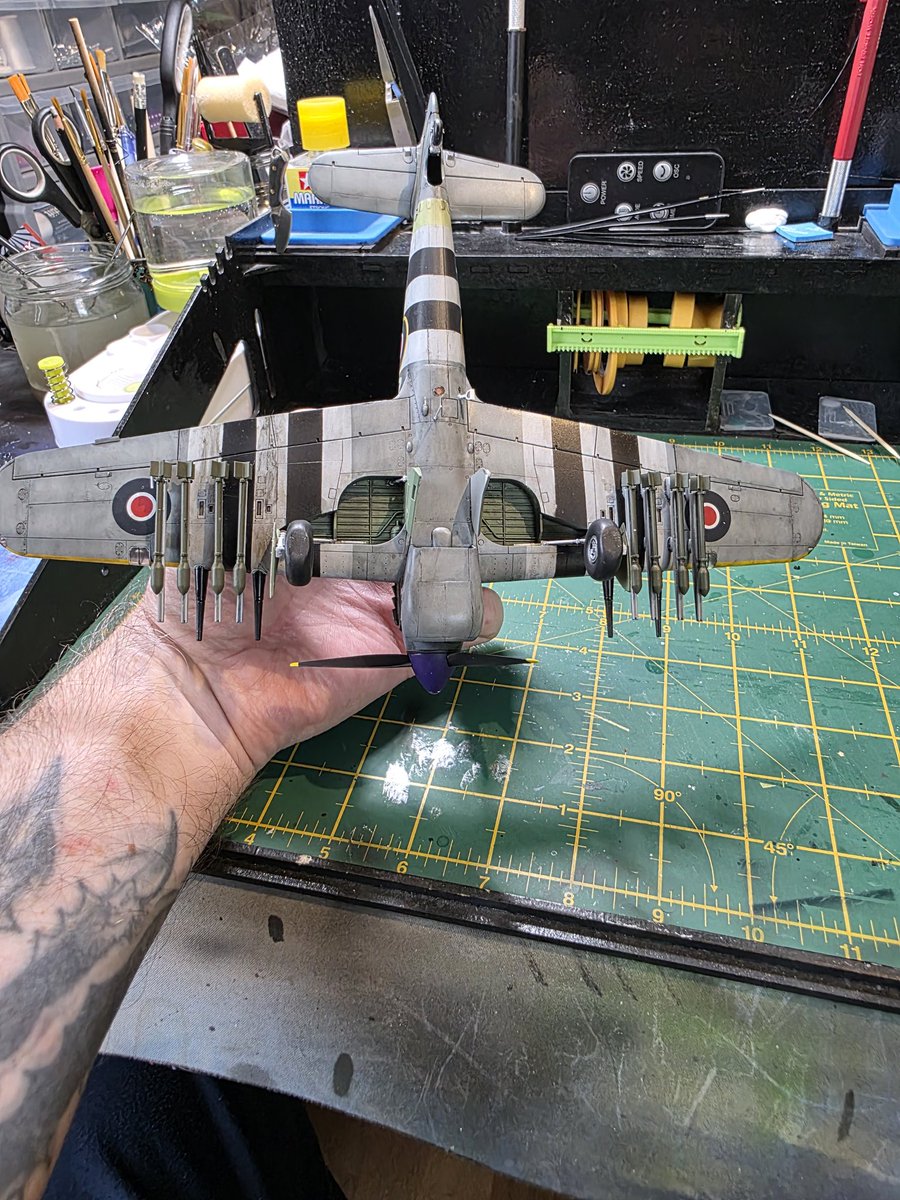 #JFFForSimon Good afternoon. Finally finished. 
I give you my version of the Hasegawa 1/48 Hawker Typoon Mk.1b. 
Nice kit.