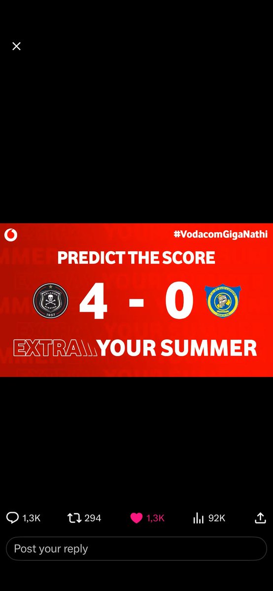 SbuMasang's tweet photo. @orlandopirates @fcsteloilupopo @Vodacom #VodacomGiganathi
#ExtraYourSummer https://t.co/MdbynksnoX