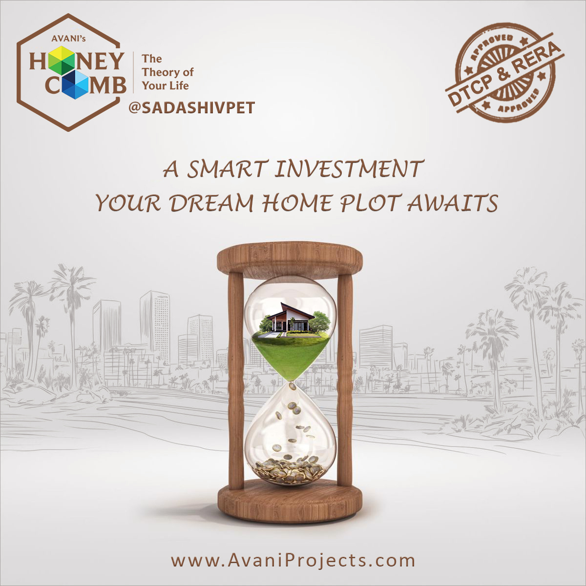 AvaniProjects's tweet photo. Time is ticking, but your dream home plot is waiting!
Experience Avani’s Honeycomb @ Sadashivpet – a DTCP &amp; RERA approved resort-themed gated community where smart investments meet peaceful living.
🏡 Build your dream home.
💰 Watch your investment grow. https://t.co/rcSiK8nJVZ
