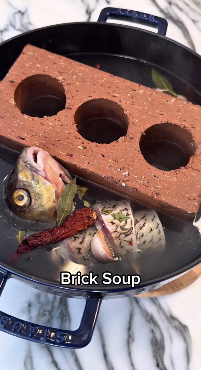 brick soup with fish… maybe we can all get along…