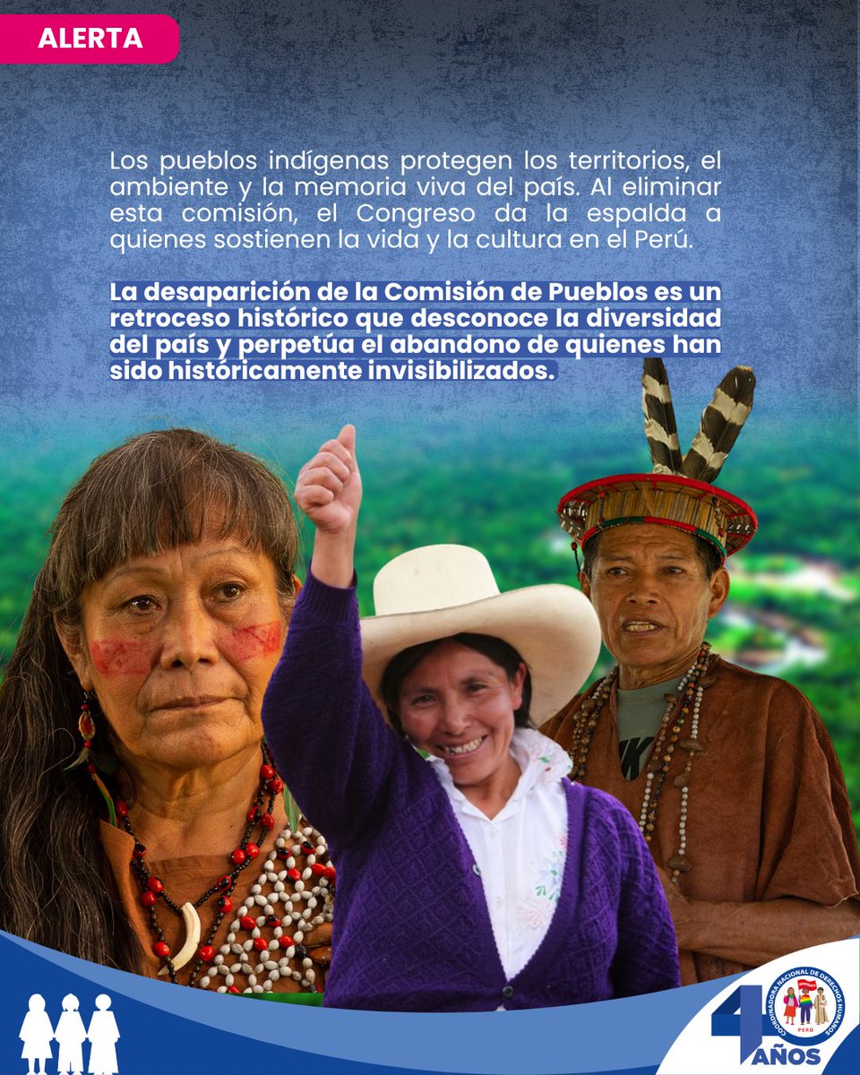 🚨 Retroceso histórico
El Congreso aprobó el reglamento para la nueva Cámara de Diputados y eliminó la Comisión de Pueblos, Ambiente y Ecología, un espacio clave para las voces de las comunidades.

❌ Eliminar esta comisión es darle la espalda a quienes sostienen la vida y la