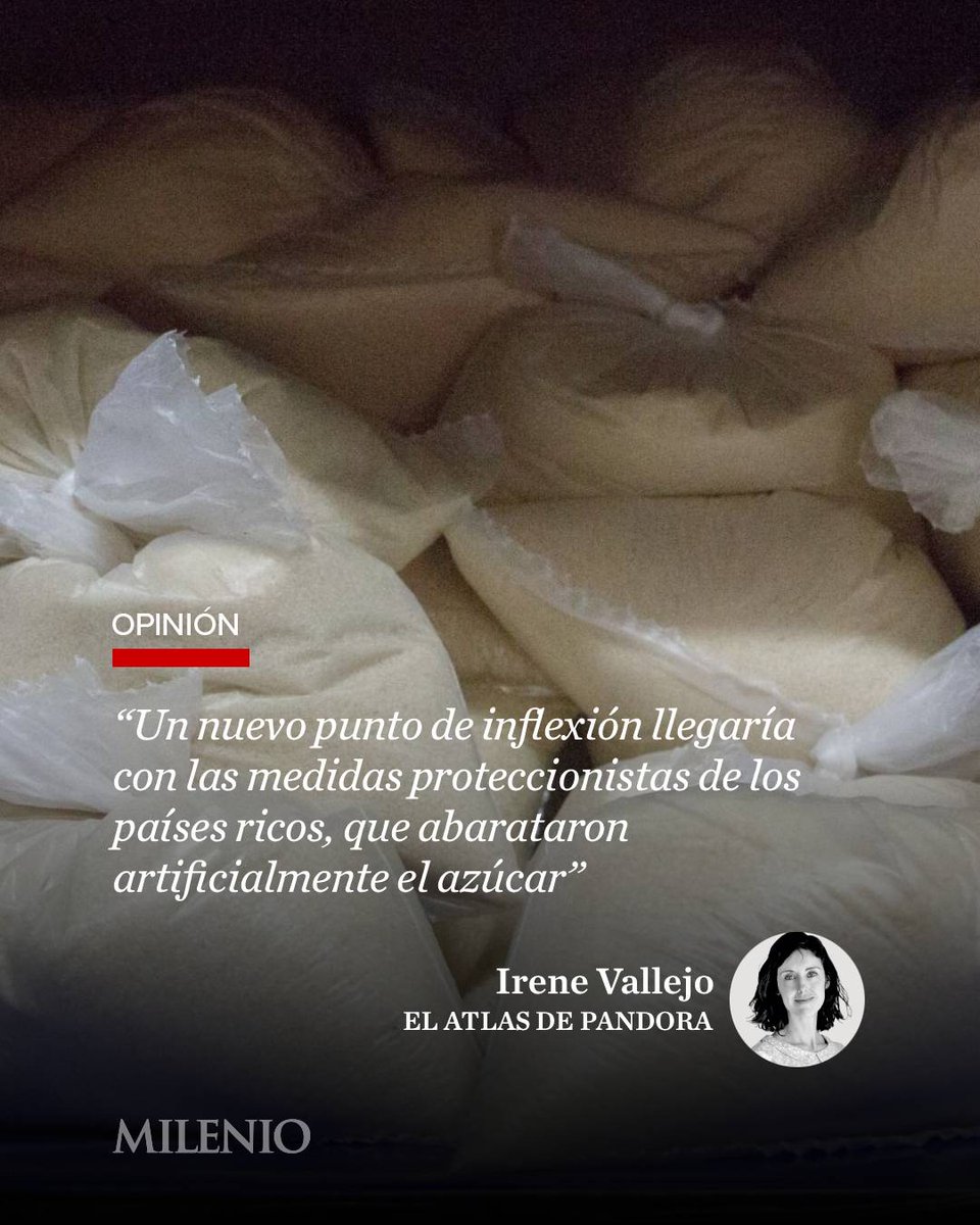Milenio's tweet photo. #ElAtlasDePandora | “En 1850, una persona apenas tomaba dos kilos de azúcar al año. Hoy en América Latina se ha alcanzado el promedio de cincuenta kilos anuales. El exceso no surgió de una necesidad alimenticia regulada inocuamente por la oferta y la demanda: fue un apetito fabricado”
🖋️ Lee la #opinión de @irenevalmore https://t.co/g1PH901aoD