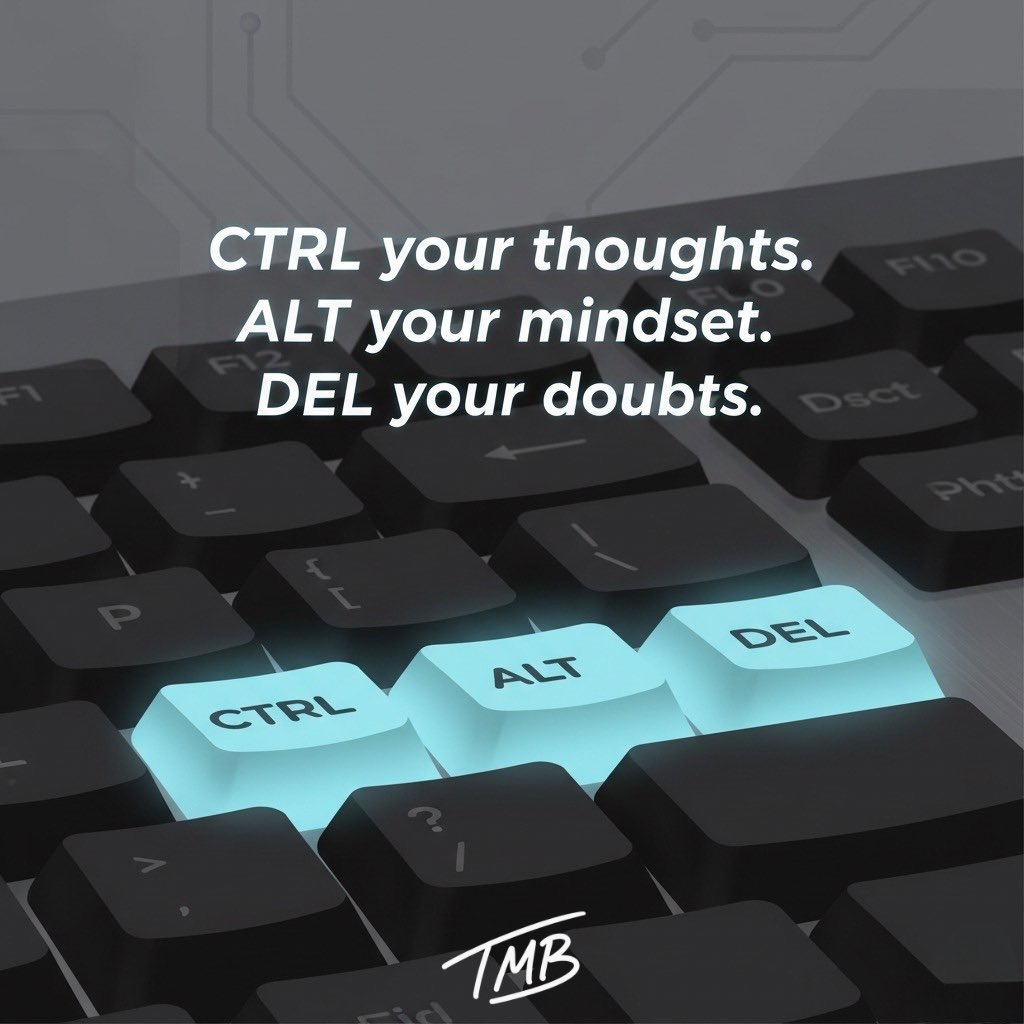 official_tmb01's tweet image. It’s simple, really.
CTRL your thoughts.
ALT your mindset.
DEL your doubts.
Because sometimes, the real upgrade starts within 💡
#TechJourney #CodingLife #StayHuman