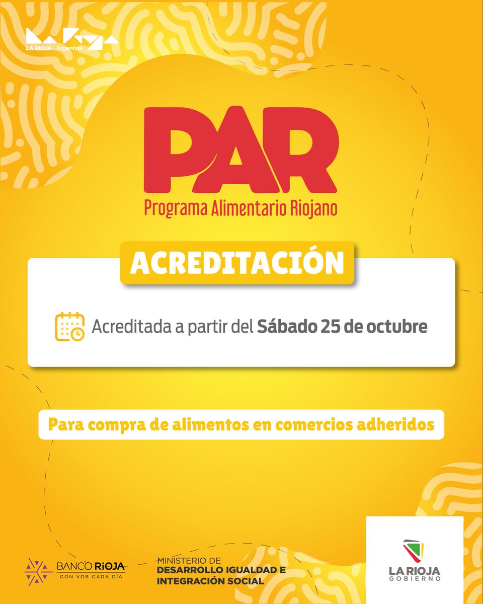 Min. de Desarrollo, Igualdad e Integración Social (@lrdesarrollo) on Twitter photo ➡️Ya se encuentra habilitada la #TarjetaPAR  para la compra de alimentos en los comercios adheridos de toda la provincia‼️ ➡️Ya se encuentra habilitada la #TarjetaPAR  para la compra de alimentos en los comercios adheridos de toda la provincia‼️