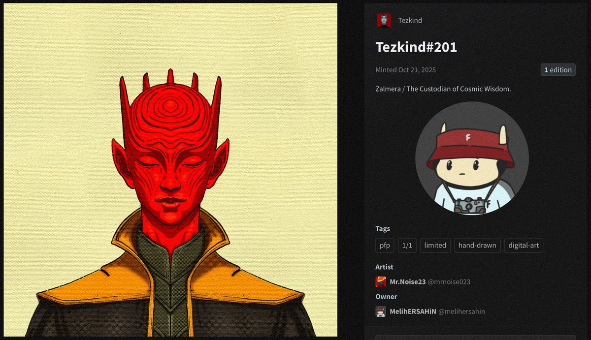 Tezkind#201 goes to my big bro, <a href="/MelihERSAHiN/">MelihERSAHiN</a>  again! I'm speechless! Thank you so much for your support again and again! 🫶