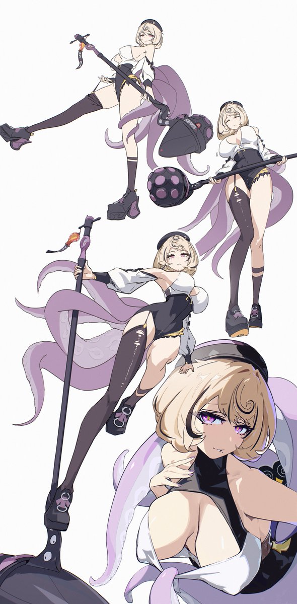 ヤバいくらい重そうなのをぶん回してる😏  
イドリーを描きました〜

#ゼンゼロ #zzzero