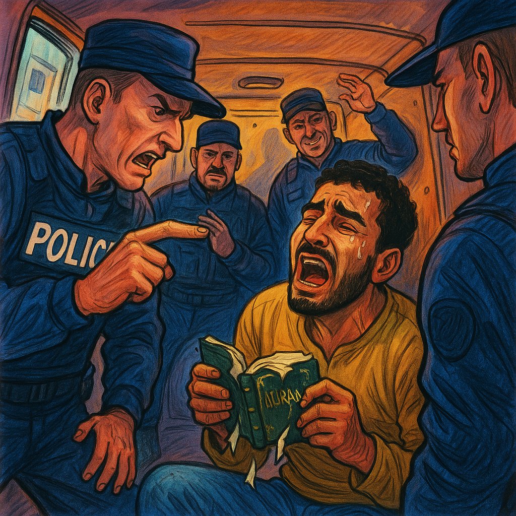 Le 22 juillet 2025, dans le quartier des Moulins à Nice, deux jeunes Tunisiens sont interpellés. 

L’un d’eux, Mohamed C., 18 ans, enclenche discrètement le dictaphone de son téléphone. 

Pendant 32 minutes (!), tout est enregistré : injures racistes, insultes islamophobes,