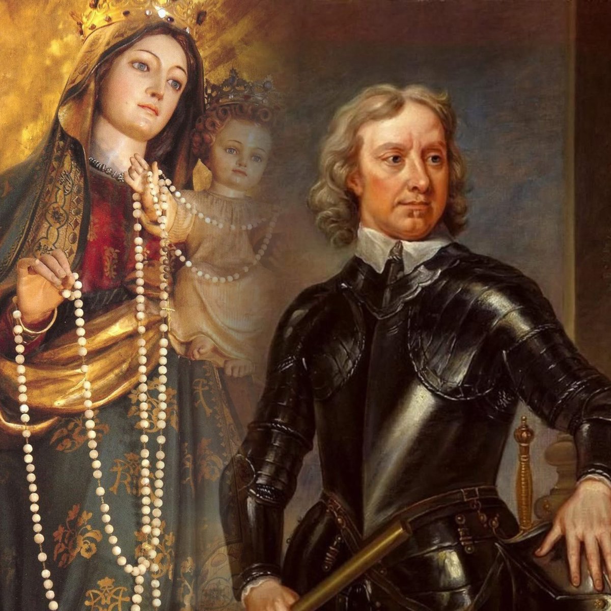 When Ireland used Rosaries to exasperate Oliver Cromwell🇻🇦

Oliver Cromwell is a super villain in Catholic history. He came to Ireland in 1649 and began a brutal suppression of Catholics, which created strife that is still reverberating today. He committed war crimes against