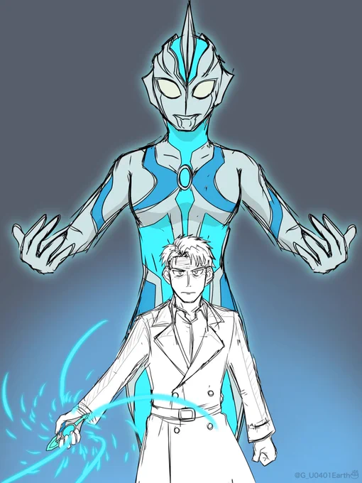 ※オリジナルウルトラマン 地球で活動する際、人間体は 男性の姿になるウルトラウーマン というイメージです。 #オリトラマン