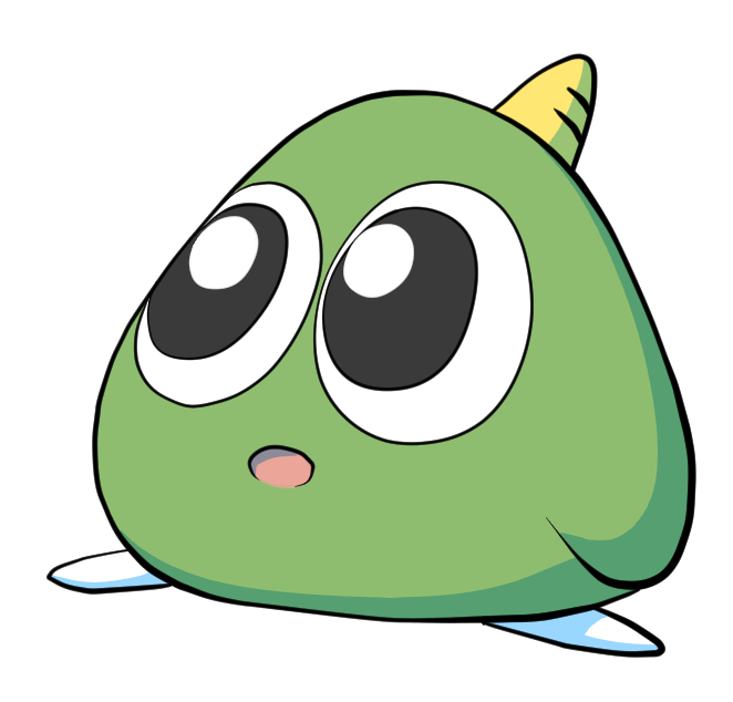 I noticed Clip Studio Paint has a vector feature, so I tried redrawing Yumetaro from Gimmick! with it. Which one looks better?