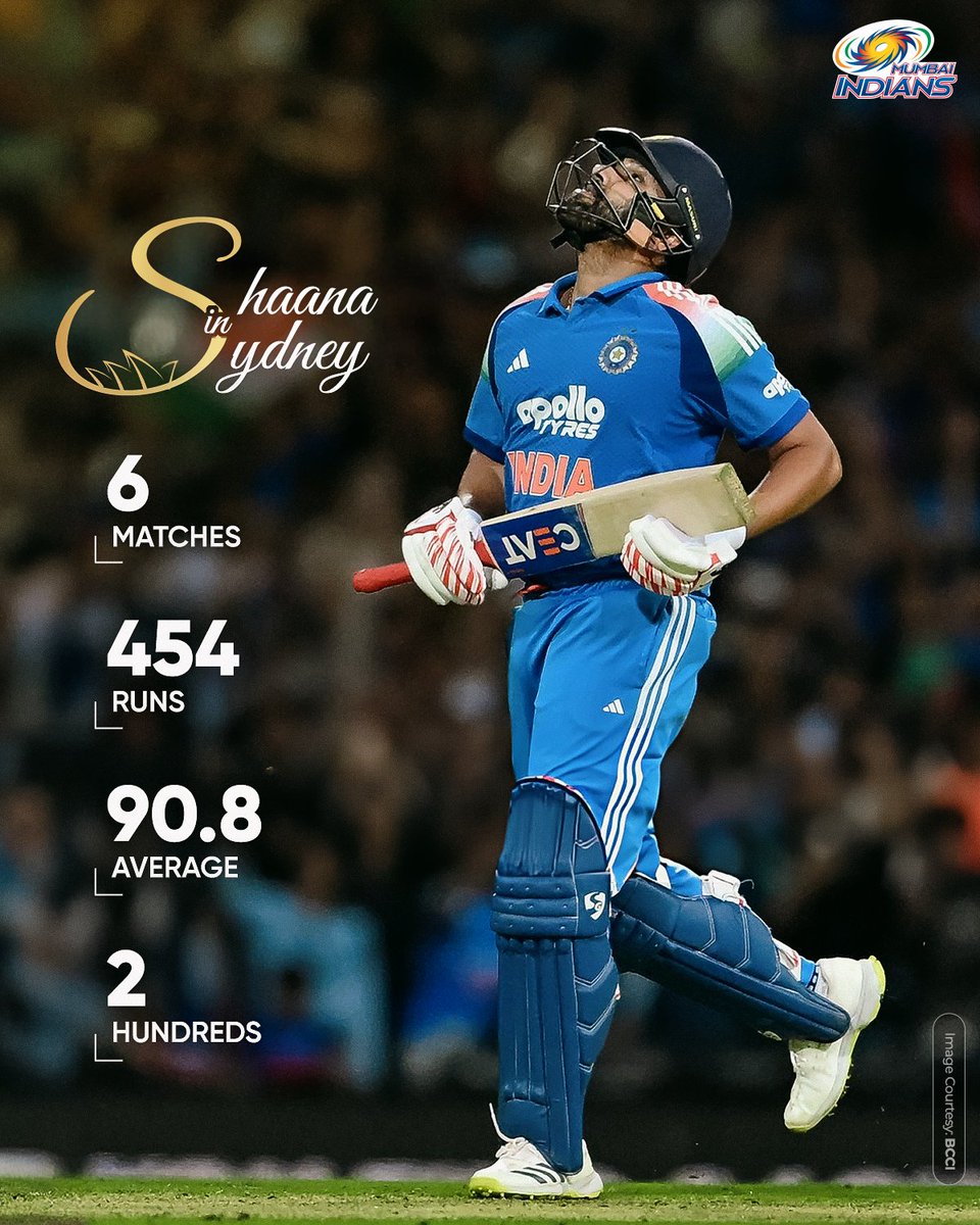 mipaltan's tweet image. Iconic sights in Sydney:
1️⃣ The Harbour Bridge 🌉
2️⃣ The Opera House 🎻
3️⃣ ROHIT SHARMA 💙👊
