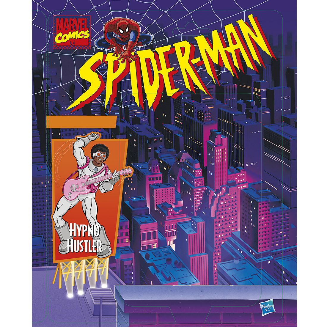 HMooreDesign's tweet image. Hypno Hustler packaging art and graphics, part of Hasbro’s Marvel Legends Retro series. Revealed at MCM london comic con. #hasbro #hasbropulse #marvel #marvellegends #spiderman #mcmcomiccon