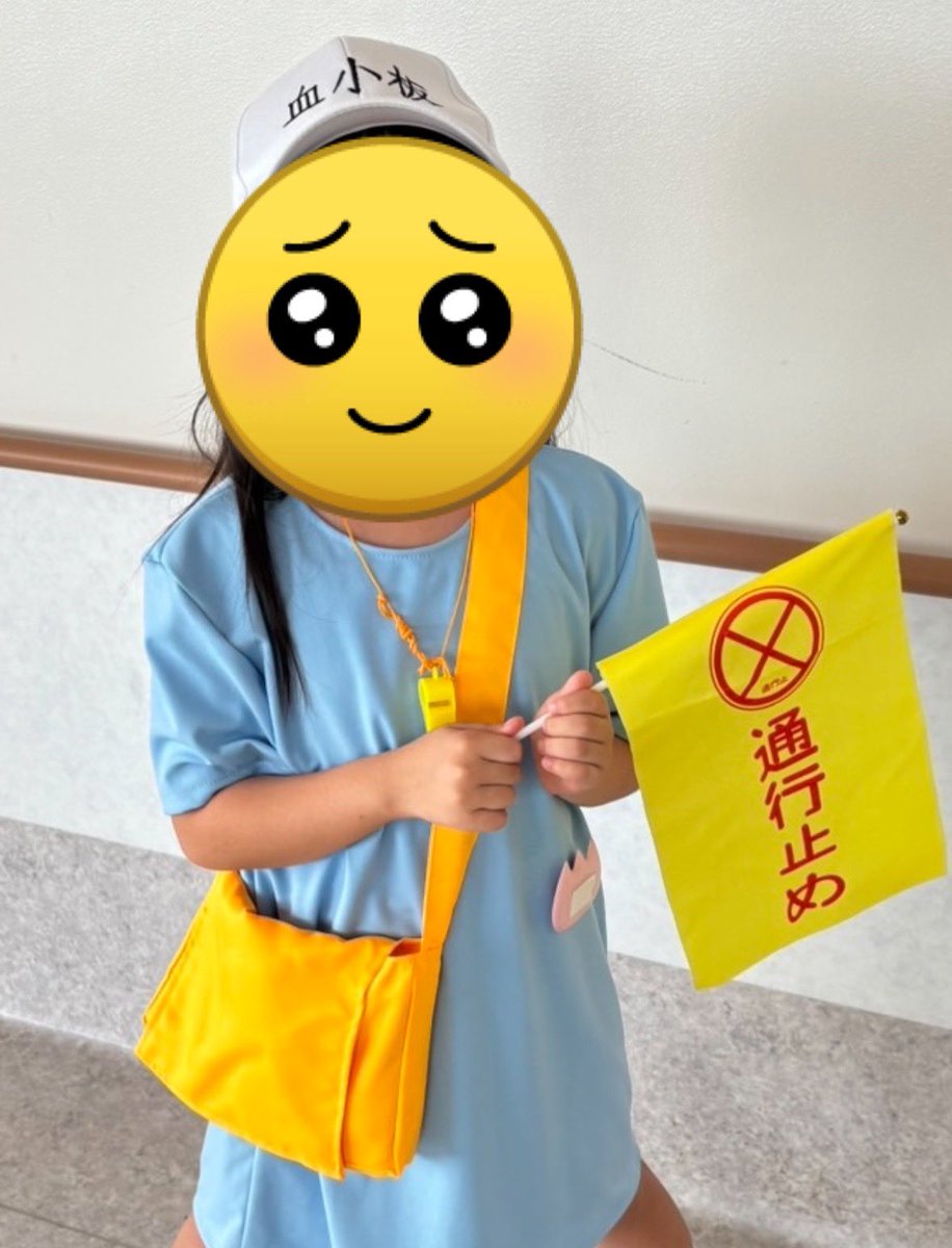 inainai2525's tweet image. 白血病になって、はたらく細胞の実写版を見て
娘『私もママの血小板ちゃんになりたい!』
ってよくコスプレしてくれる🥺
どうかどうか再発しないでほしい。
#急性骨髄性白血病