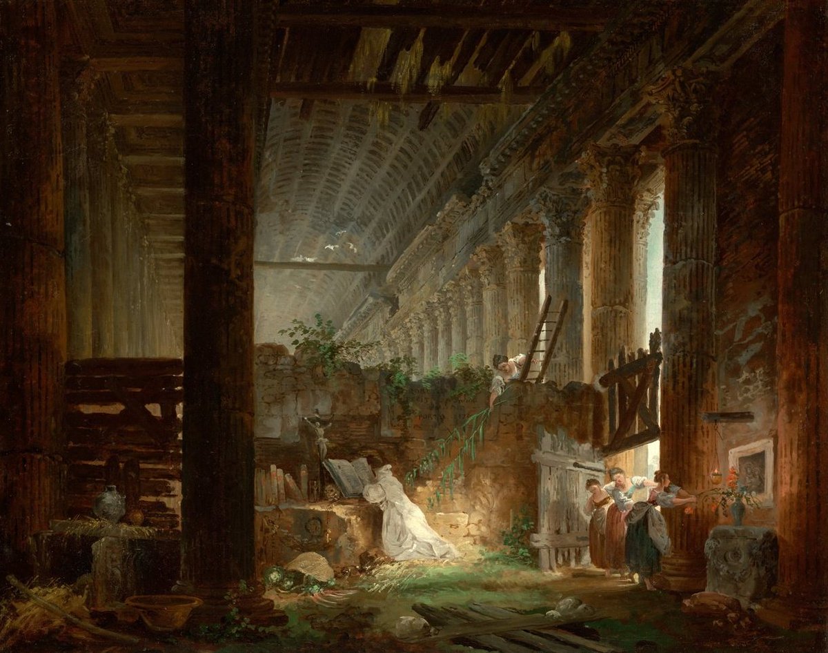 Historical Chronicles (@historiajack) on Twitter photo A Hermit Praying in the Ruins of a Roman Temple
Hubert Robert A Hermit Praying in the Ruins of a Roman Temple
Hubert Robert
