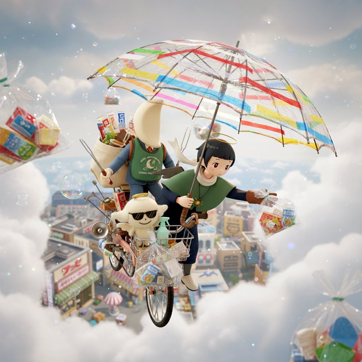 《キラキラ、ゴミそらのうた》/ AI ✨👼🗑️🧹🪽
町の人たちのため息や、ちょっとした愚痴が空にゴミになってうかぶ
「ちゃんと分別して、リサイクルに出しとくね」
🎧 suno.com/song/ed7b3695-…