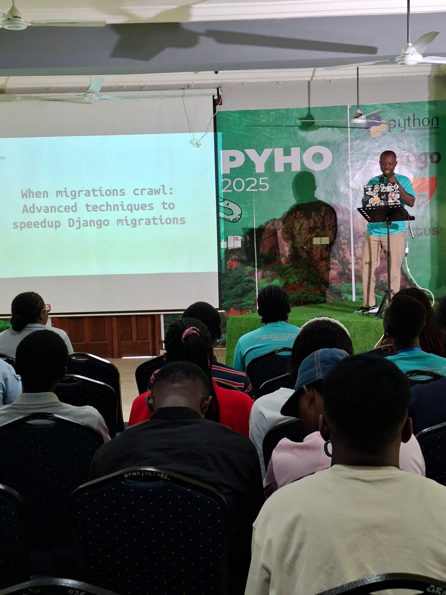 PythonHo's tweet image. Because speed isn’t luck, we “Optimize Like a Pro, When Migrations Crawl”🐢
@ezrayendau dived deep into advanced performance optimization, exploring smarter migrations, efficient queries, and techniques to make apps fly.⚡
- it’s #design, not devine🧠
#PyHo2025 #WebPerformance