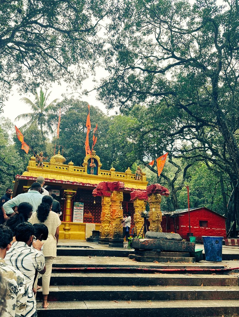 RebelliousFront's tweet image. Rainy day in Japali Hanuman temple, Tirumala