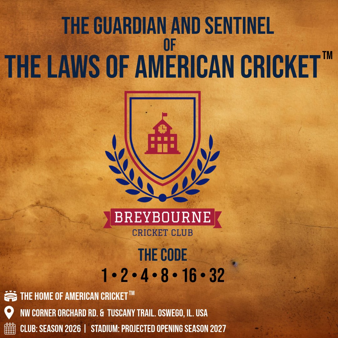 𝗕𝗿𝗲𝘆𝗯𝗼𝘂𝗿𝗻𝗲 𝗖𝗿𝗶𝗰𝗸𝗲𝘁 𝗖𝗹𝘂𝗯

⚖️ 𝗧𝗵𝗲 𝗟𝗮𝘄.
📜 𝗧𝗵𝗲 𝗖𝗼𝗱𝗲.
🛡️ 𝗧𝗵𝗲 𝗚𝘂𝗮𝗿𝗱𝗶𝗮𝗻.

𝗧𝗵𝗲 𝗛𝗼𝗺𝗲 𝗼𝗳 𝗔𝗺𝗲𝗿𝗶𝗰𝗮𝗻 𝗖𝗿𝗶𝗰𝗸𝗲𝘁™