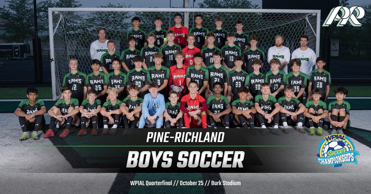 Good luck to our Boys Soccer team in the WPIAL Quarterfinals! The Rams look to knock off #2 Fox Chapel @ Burk Stadium, 12:00 start ⚽️