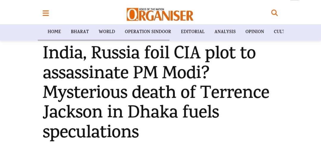 MeghUpdates's tweet image. 🚨 SHOCKING Claim 🚨

Reports claim the MYSTERIOUS DEATH of US officer Terrence Arvelle Jackson in Dhaka may be tied to an alleged ASSASSINATION plot against PM Modi 🤯