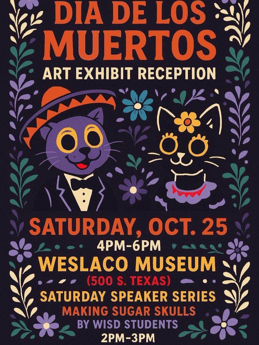 Wander through the Weslaco Museum gallery on Oct. 25 and listen to the festive sounds of the WISD Mariachi band during this year's Art Walk. valleybusinessreport.com/event/weslaco-…