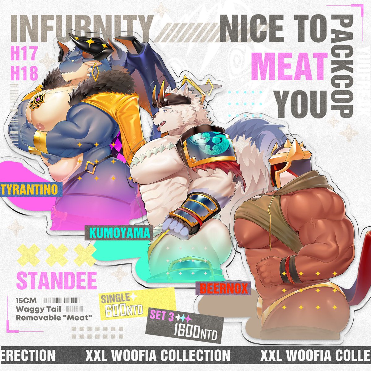 大家好！我是 PACKCOP 的 Yuufreak，今年會在 Infurnity 2025 H17-H18 與YuxiCat 一同販售商品！
這次我們帶來了兩個全新的商品系列——「換裝磁鐵」以及「甩腸（屌）立牌」。
期待能在會場與大家見面，請多多指教 🙇
#Infurnity2025

Hello everyone! 
I'm Yuufreak from PACK CỌP, I will be