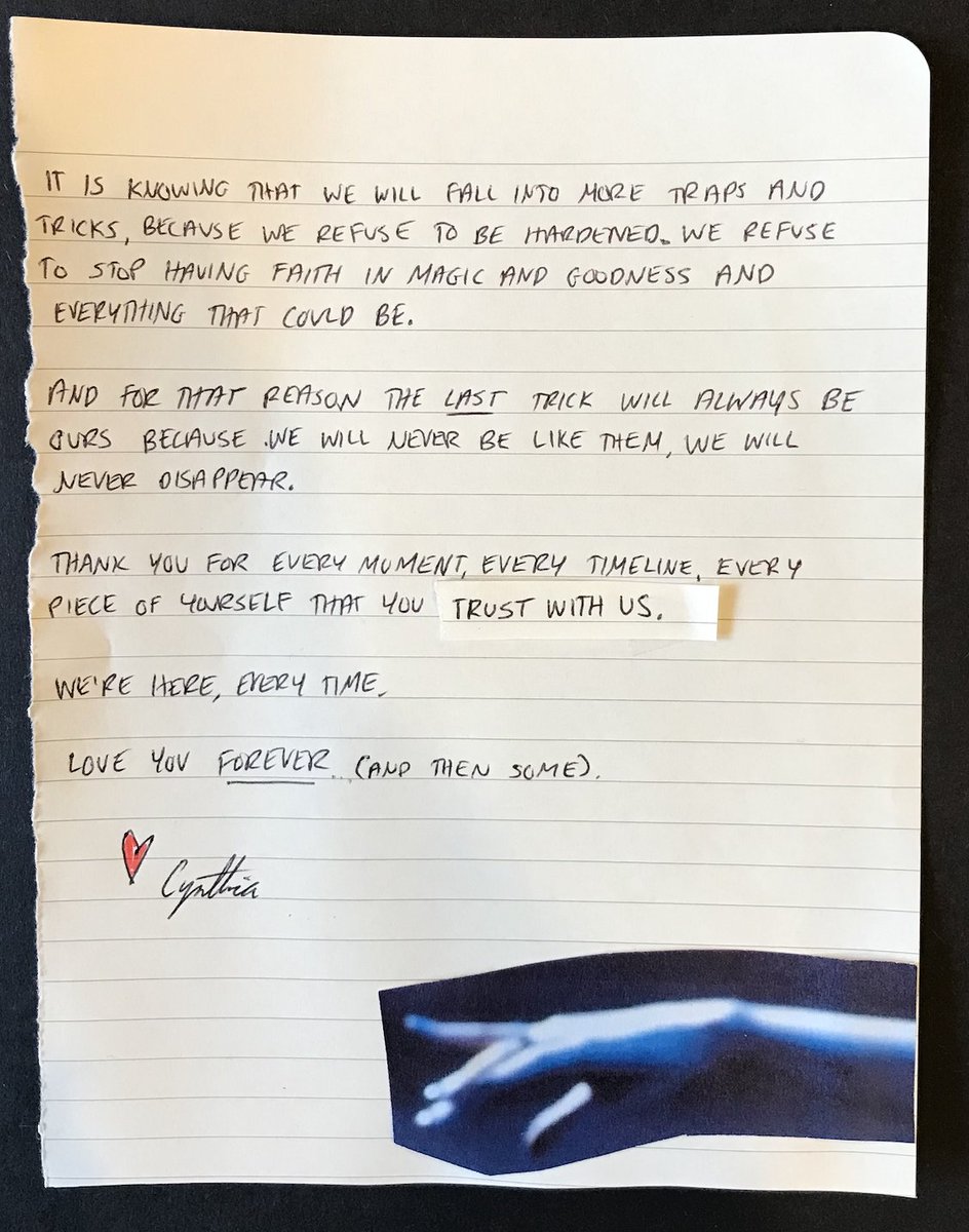 ARE WE HALSEY FANS EVERY TIME? IN EVERY TIMELINE? 

For the one year anniversary, we wanted to answer that question... (sneak peak: it's yes) 

(share your letters in the comments or quote tweets and use #ineverytimeline #1yearofTGI)