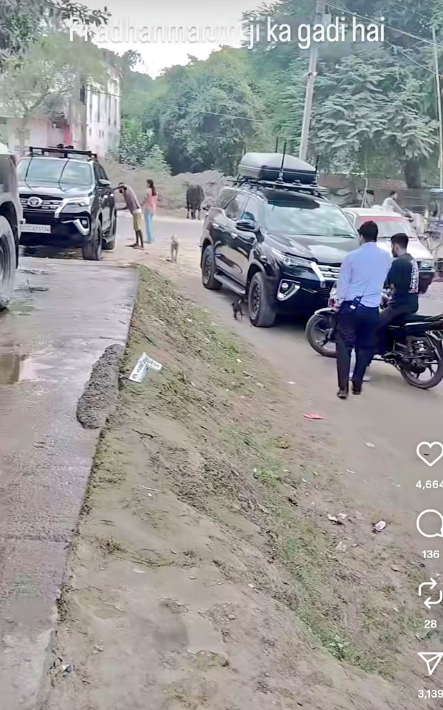 Neetivaan's tweet image. Damn, a car washer posting a reel of washing cars from Prime Minister Modi’s cavalcade 😭