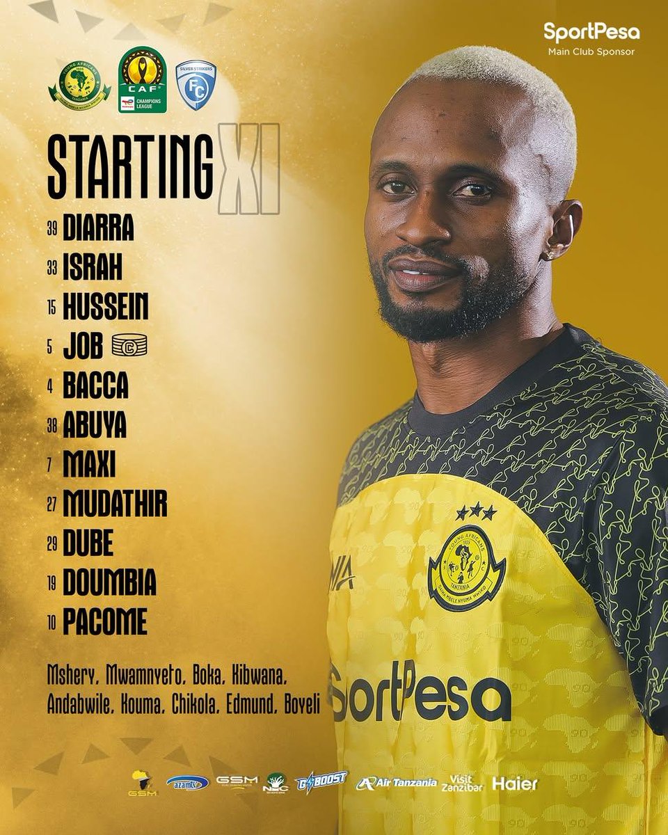 This is how we line up for this evening's match 📋👇🔰 #CAFCL 

#TheCluAboveAll
#DaimaMbeleNyumaMwiko