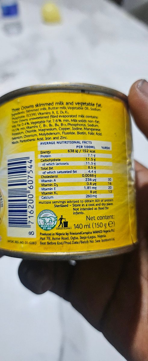 We know our calling out Peak Milk and Three Crown necessitated an action, but was it to remove Fluoride from the Milk or the label? 

We need to have this conversation.    Anyways, I'm sending this to the lab for analysis.